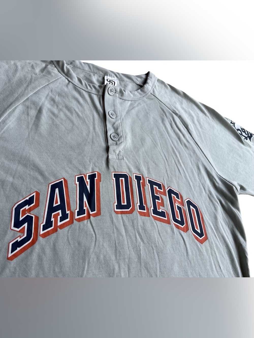 San Diego SD Padres MLB 1999 Tony Gwynn Gray Jersey Henley Shirt Adult M SGA #19 - Picture 2 of 8